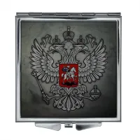 Складное зеркало квадратное Герб России ZER2-0186