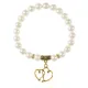 Браслет Два сердца (любовь и семейное счастье), майорка белая BSPP-01-2042