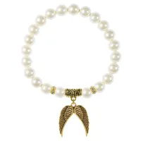 Браслет Крылья ангела (защита высших сил), майорка белая BSPP-01-2043