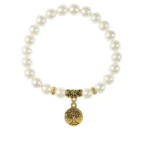 Браслет Дерево жизни (защита и развитие), майорка белая BSPP-01-S001