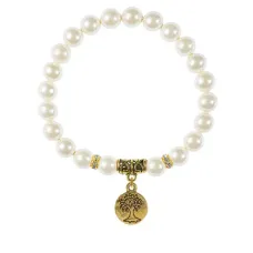 Браслет Дерево жизни (защита и развитие), майорка белая BSPP-01-S001