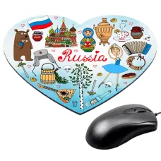 Коврик для мыши Сердце 22х20см Russia KMH016