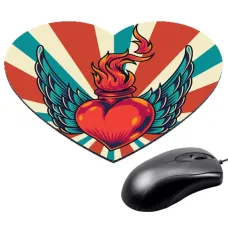 Коврик для мыши Сердце 22х20см Сердце с крыльями KMH017