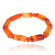 Браслет из натурального агата, цвет оранжевый BJBS-328-01