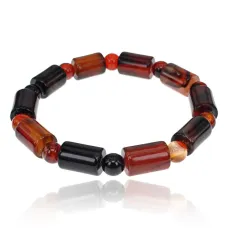 Браслет из натурального агата, цвет коричневый BJBS-328-02