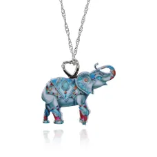 Кулон Слон на цепочке, 27х35мм BJK319