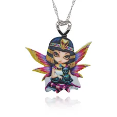 Кулон Клеопатра с крыльями на цепочке, 30х35мм BJK327