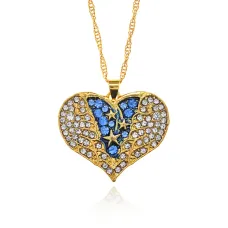 Кулон Крылья ангела в сердце на цепочке, 23х29мм BJK329