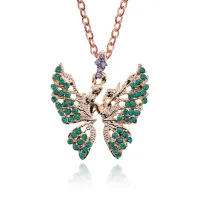 Кулон Бабочка на цепочке, цвет золотой BJK341-01