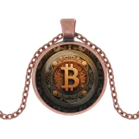Кулон с цепочкой Биткойн ALK1009
