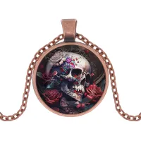 Кулон с цепочкой Череп ALK1034