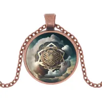 Кулон с цепочкой Небесная мандала ALK1061