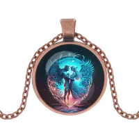 Кулон с цепочкой Влюбленные ангелы ALK1079