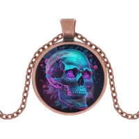 Кулон с цепочкой Череп ALK1089