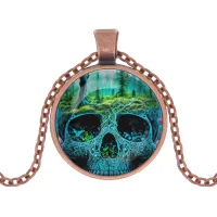 Кулон с цепочкой Череп ALK1119