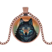 Кулон с цепочкой Волк ALK1120
