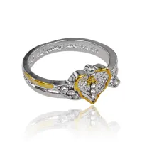 Кольцо Сердце со стразами, размер 7 KL356-07