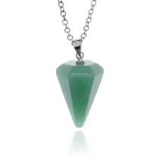 Кулон с натуральным камнем Нефрит, 21х19мм BJK315-01