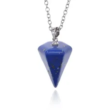 Кулон с натуральным камнем Лазурит, 21х19мм BJK315-07