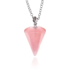 Кулон с натуральным камнем Арбузный кварц, 21х19мм BJK315-08