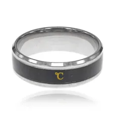 Термокольцо, цвет черно-серебряный, размер 11 KL200-04