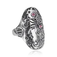 Кольцо Знаки Зодиака Водолей, размер 11 KL354-11