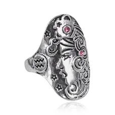 Кольцо Знаки Зодиака Водолей, размер 11 KL354-11