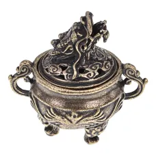 Подставка для благовоний Дракон и Котел, цвет бронзовый PBK061