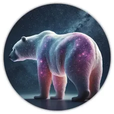 Коврик для мыши Белый медведь, d.20см KM0169