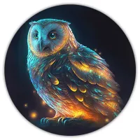 Коврик для мыши Сова, d.20см KM0181