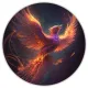 Коврик для мыши Феникс, d.20см KM0182