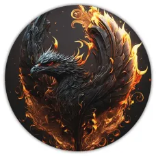 Коврик для мыши Феникс, d.20см KM0186