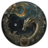 Коврик для мыши Дракон и лунница, d.20см KM0197