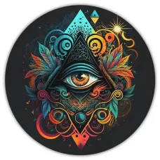 Коврик для мыши Всевидящее око, d.20см KM0199