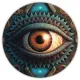 Коврик для мыши Глаз, d.20см KM0202