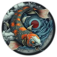 Коврик для мыши Карп, d.20см KM0204