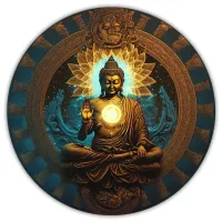 Коврик для мыши Будда, d.20см KM0205