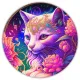 Коврик для мыши Кошка, d.20см KM0210