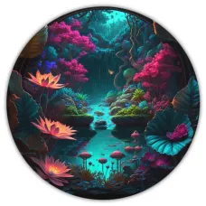 Коврик для мыши Лотосы, d.20см KM0230