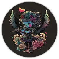 Коврик для мыши Девочка воин, d.20см KM0231