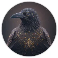 Коврик для мыши Ворон, d.20см KM0233