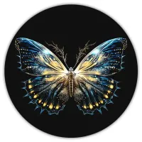 Коврик для мыши Бабочка, d.20см KM0234