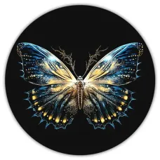 Коврик для мыши Бабочка, d.20см KM0234