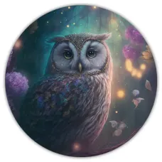 Коврик для мыши Филин, d.20см KM0237