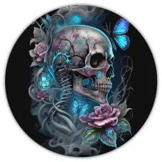 Коврик для мыши Череп, d.20см KM0243
