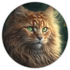 Коврик для мыши Кот, d.20см KM0247