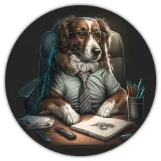 Коврик для мыши Собака, d.20см KM0252