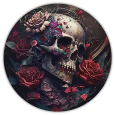 Коврик для мыши Череп, d.20см KM0256