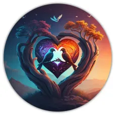 Коврик для мыши Птицы, d.20см KM0262