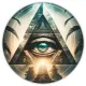 Коврик для мыши Всевидящее око, d.20см KM0266